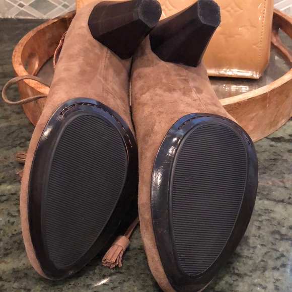 Gentle Souls Suede & Lthr Vintage Look Heels 8.5 - Picture 4 of 8